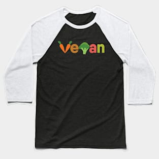 Vegan veggies as cute text Baseball T-Shirt